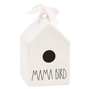 NEW Rae Dunn Square Mama Bird Birdhouse